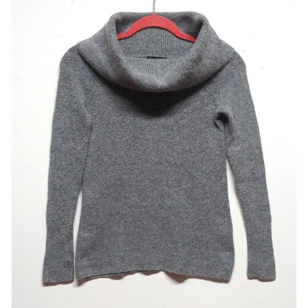 J. Crew sweater XS Cowl Neck gray pullover ALPACA MERINO WOOL blend long sleeve